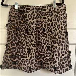 Leopard Print Mini Skirt